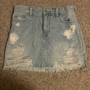 Women’s Distressed Denim Mini Skirt